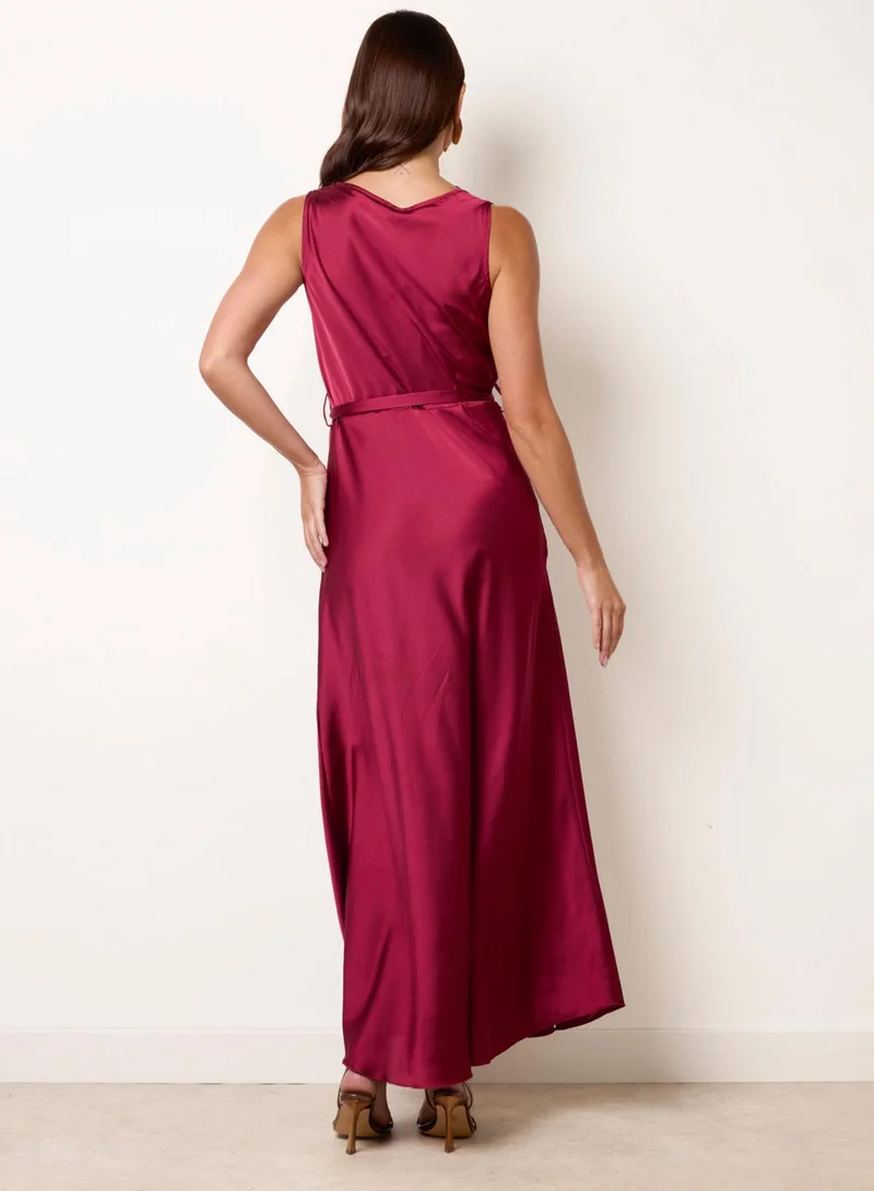 بلو فانيلا Satin Cowl Neck Dress