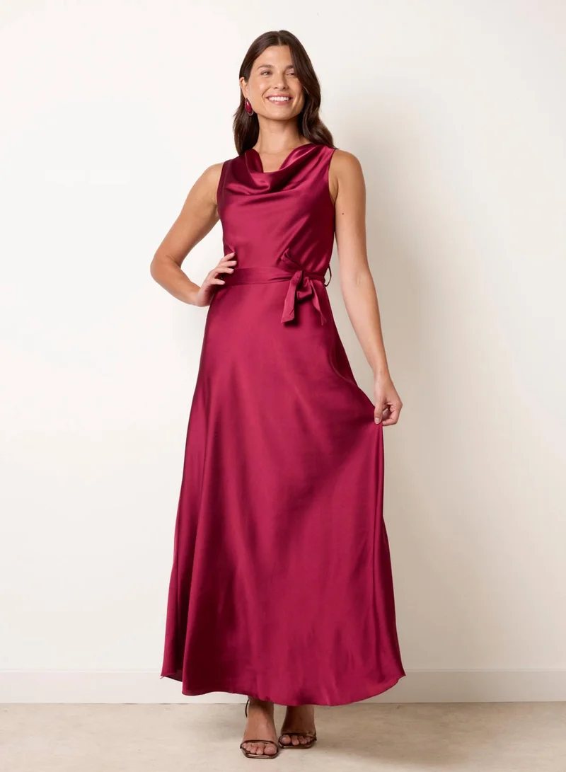 بلو فانيلا Satin Cowl Neck Dress