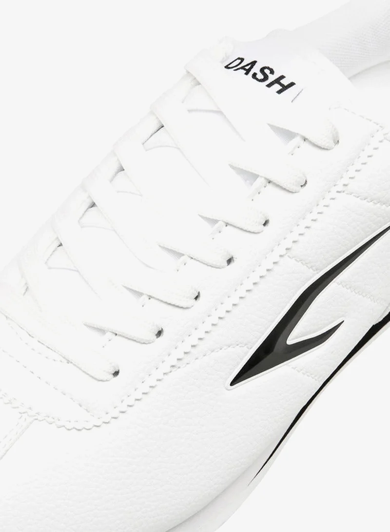Dash WHITE Solid Lace-Up Sports Shoes  | Best Price UAE