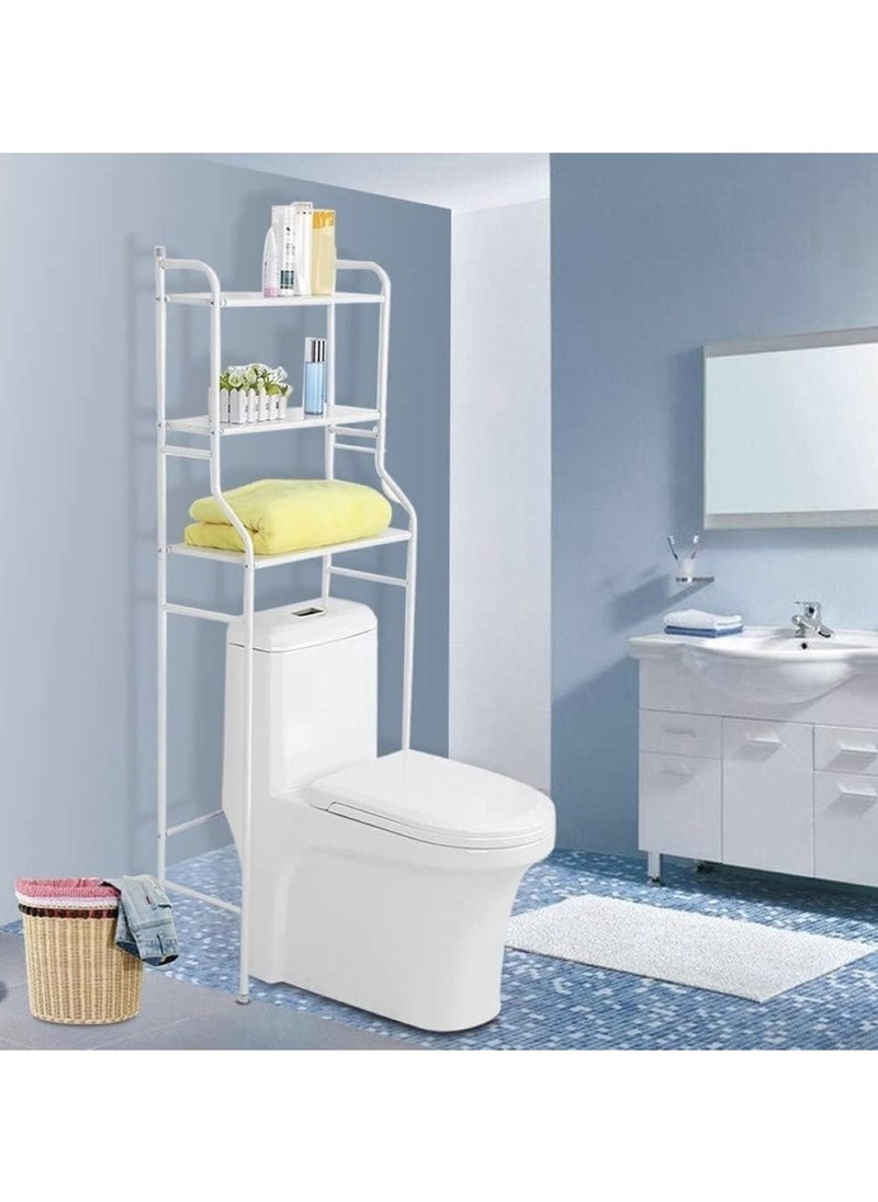 Home Basics 3 Shelf Storage Organizer Space Saver Bathroom Corner Stand  - Image 1