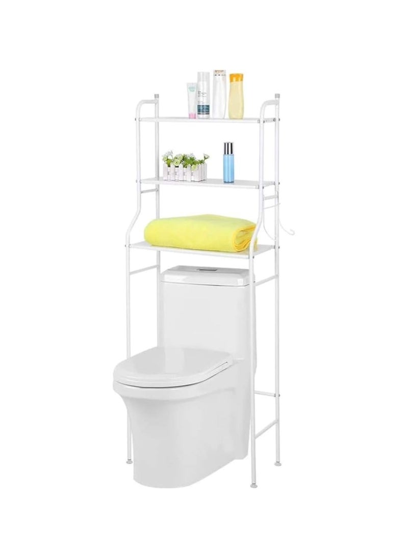 Home Basics 3 Shelf Storage Organizer Space Saver Bathroom Corner Stand  - Image 2