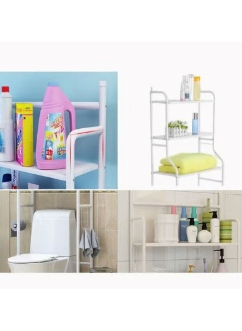 Home Basics 3 Shelf Storage Organizer Space Saver Bathroom Corner Stand  - Image 3