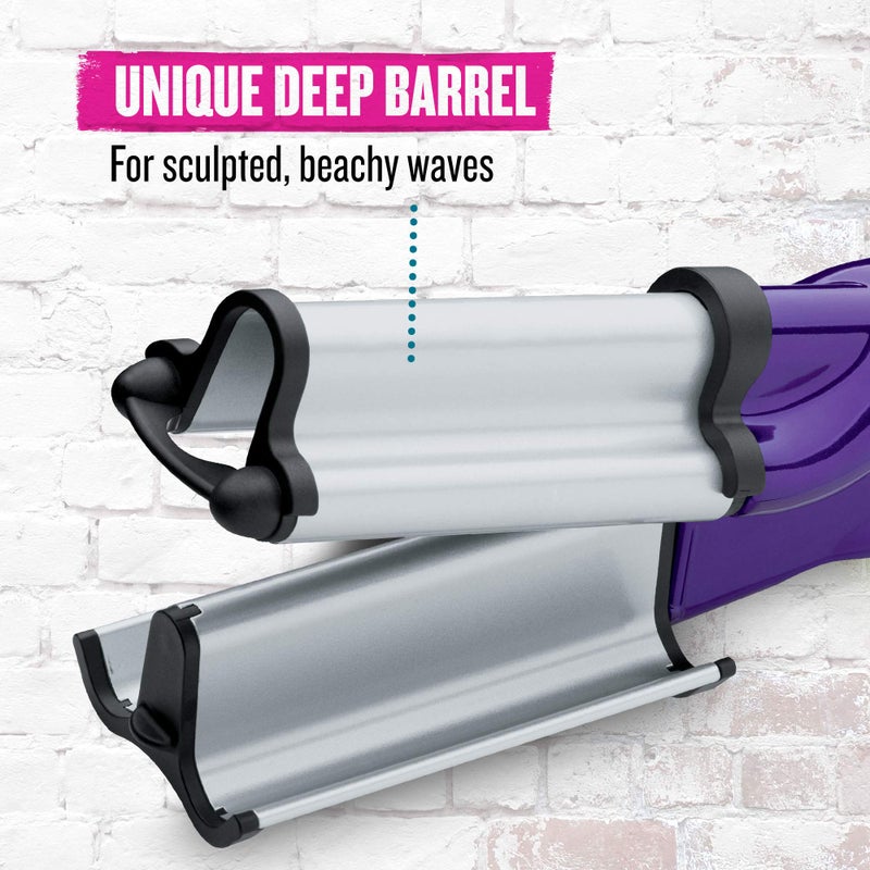 Bed Head Wave Artist Deep Waver | Combat Frizz, Get Long Lasting Results, & Add Massive Shine for Beachy Waves | With Tourmaline Ceramic Technology (Purple) - Image 3