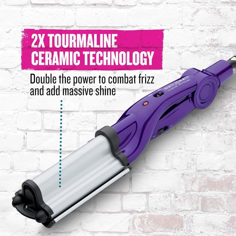 Bed Head Wave Artist Deep Waver | Combat Frizz, Get Long Lasting Results, & Add Massive Shine for Beachy Waves | With Tourmaline Ceramic Technology (Purple) - Image 2