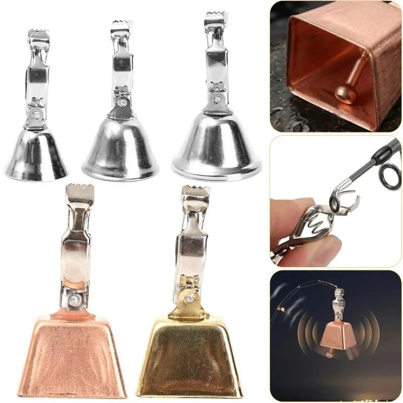 Heavy Duty Metal Fishing Bell for Rod Tip Stainless Steel Bite Alarm Clip on For Night Sea Carp Fishing Outdoor Horse Bell - Image 1