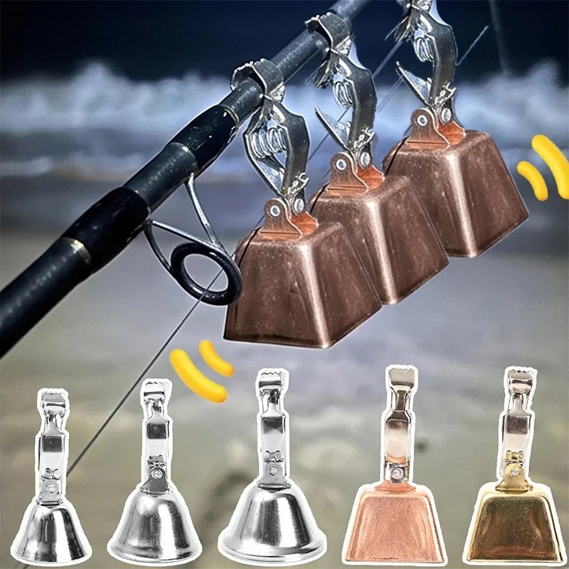 Heavy Duty Metal Fishing Bell for Rod Tip Stainless Steel Bite Alarm Clip on For Night Sea Carp Fishing Outdoor Horse Bell - Image 3