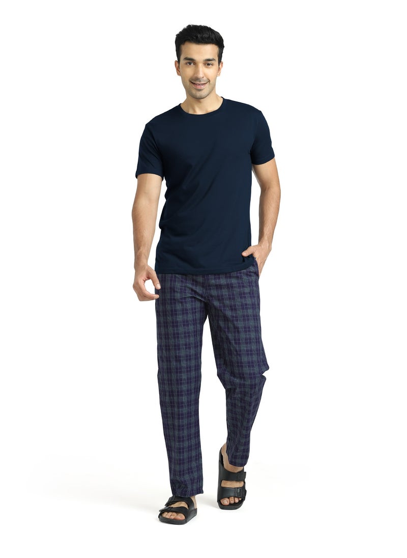 XYXX Combed Cotton Checks Men Pyjama  - Image 4