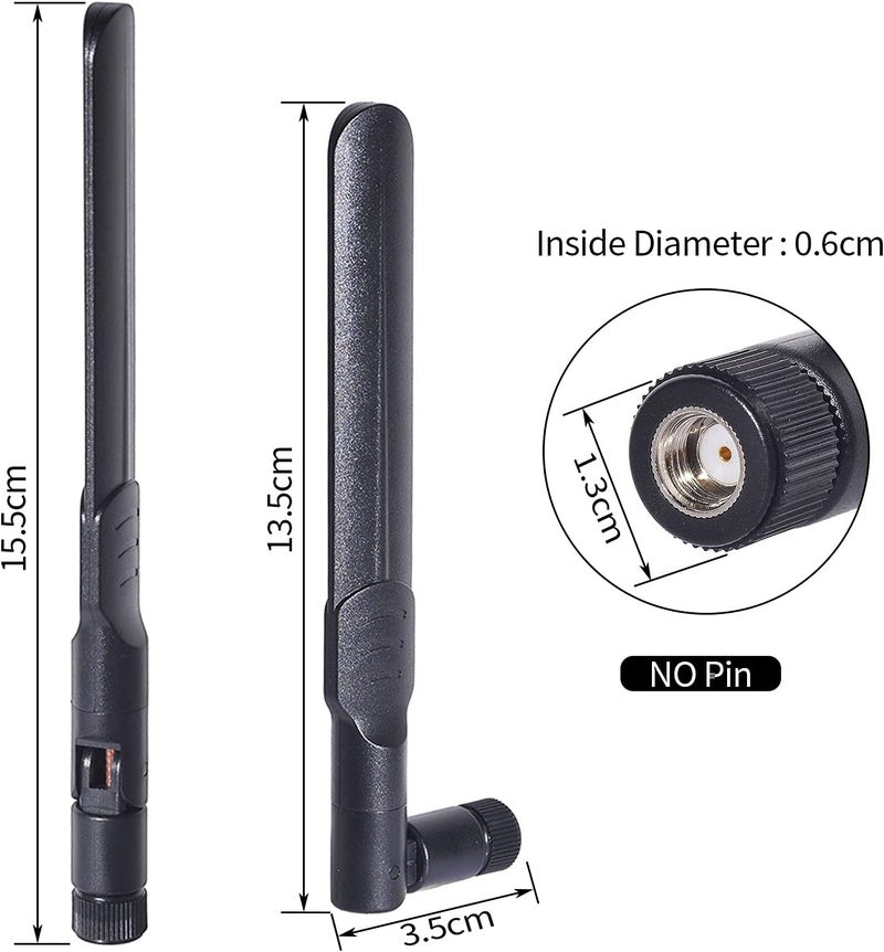 BINGFU WiFi Antenna Aerial 8dBi Dual-Band 2.4G 5G 5.8G Aerial with MIMO RP-SMA Male Connector for SUS TP-Link Fenvi Rosewill Gigabyte Wireless Router Mini PCI Express PCIE Network Card Security Camera - Image 2