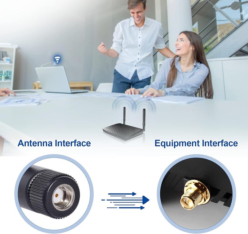 BINGFU WiFi Antenna Aerial 8dBi Dual-Band 2.4G 5G 5.8G Aerial with MIMO RP-SMA Male Connector for SUS TP-Link Fenvi Rosewill Gigabyte Wireless Router Mini PCI Express PCIE Network Card Security Camera - Image 5
