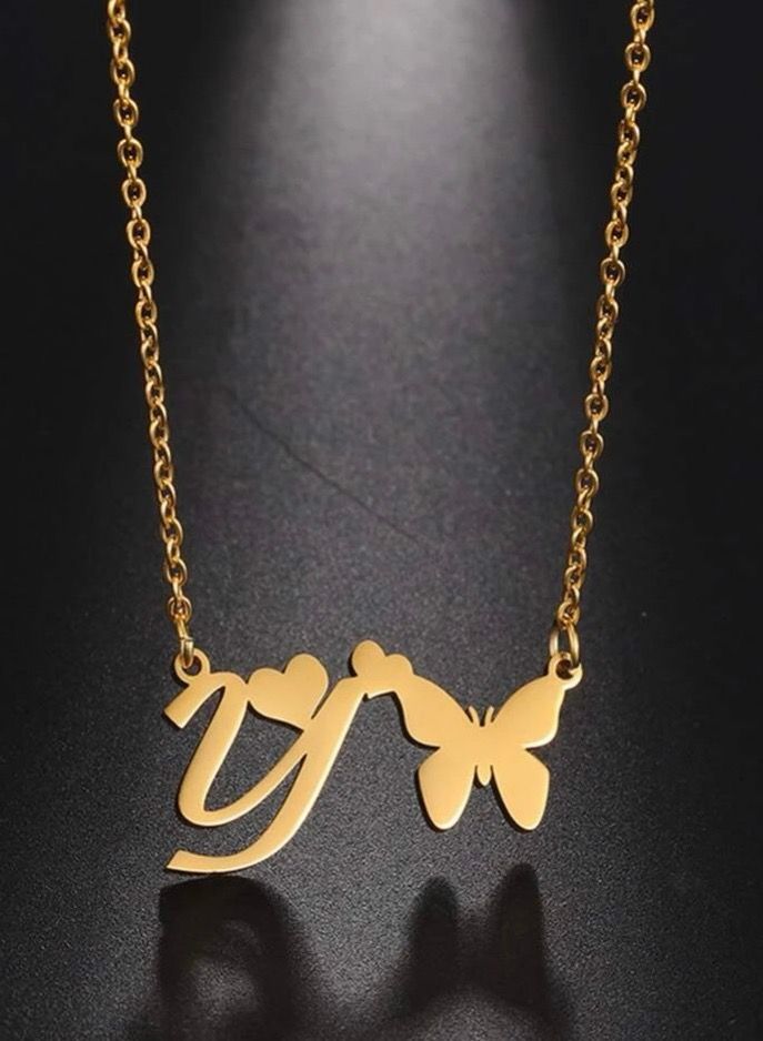 sixtyfour Trendy Gold Stainless Steel Necklace For Women Letter Y