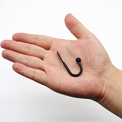 BERYLER 20PCS Small Black Coat Hooks, 1x2Inches, Heavy Duty, for Hanging Clothes, Hats, Bags, Scarfs, Keys, Screws Included - Image 4