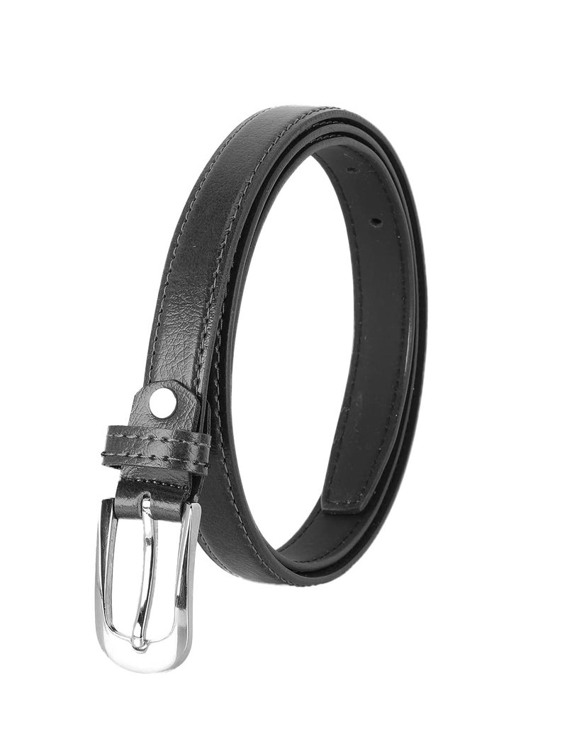 ZEVORA Women Leather Formal Belt (28, BLK) - Image 1