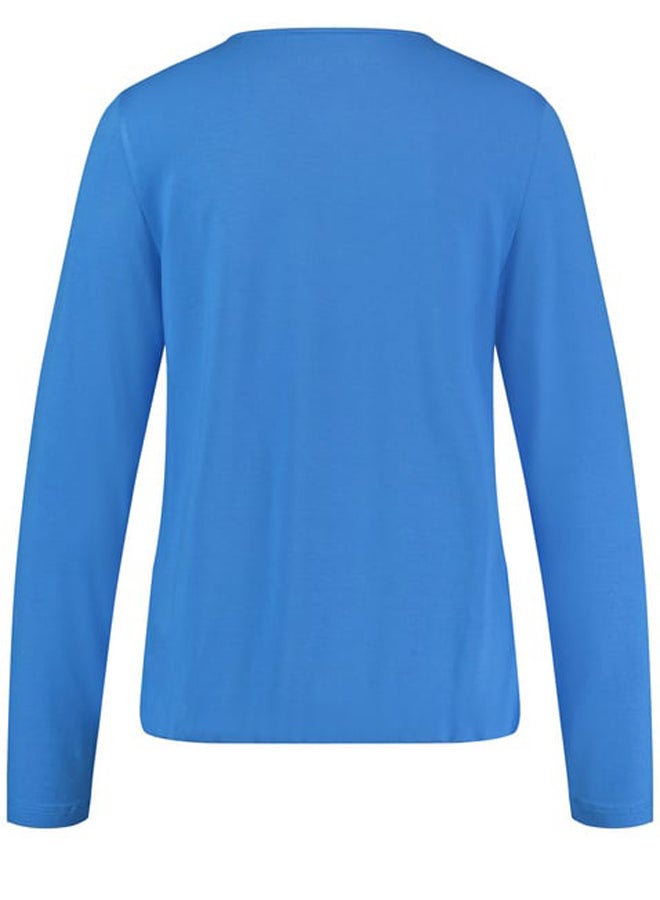 GERRY WEBER Blouse top with fabric panelling and an elasticated hem  - Image 2