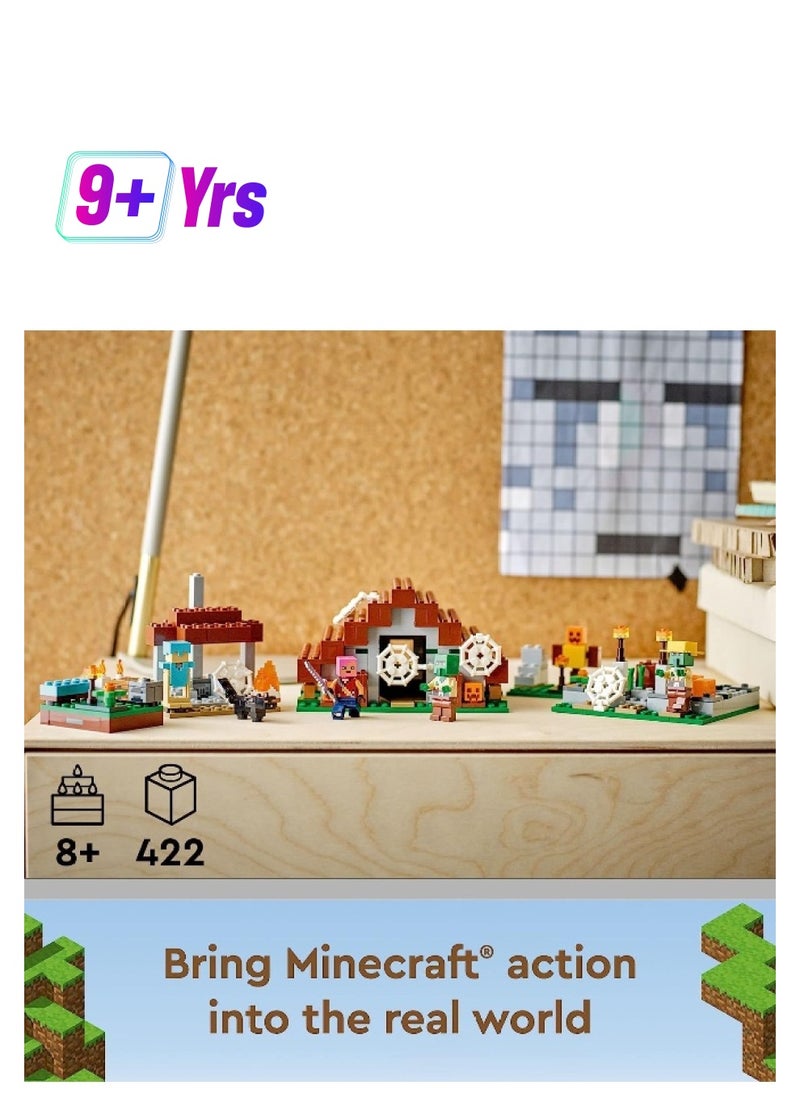 LEGO - LEGO Minecraft The Abandoned Village 21190 Building Toy Set for Kids, Boys, and Girls Ages 8+; Deserted Zombie Playset Gift with 4 Sections; Fun Gaming Gift (422 Pieces) - Image 1