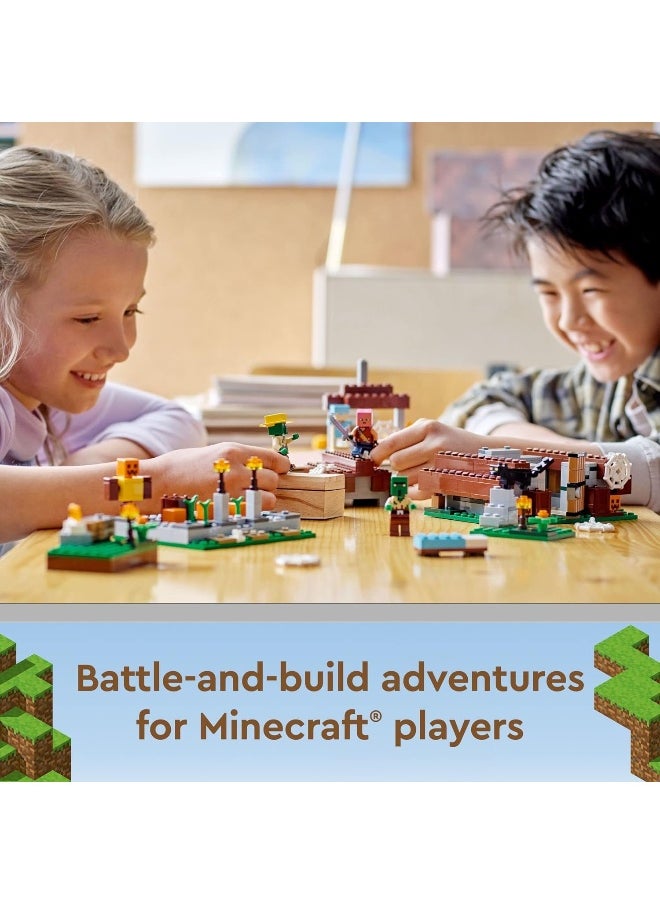 LEGO - LEGO Minecraft The Abandoned Village 21190 Building Toy Set for Kids, Boys, and Girls Ages 8+; Deserted Zombie Playset Gift with 4 Sections; Fun Gaming Gift (422 Pieces) - Image 1