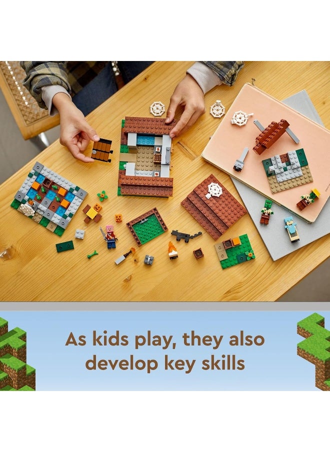 LEGO - LEGO Minecraft The Abandoned Village 21190 Building Toy Set for Kids, Boys, and Girls Ages 8+; Deserted Zombie Playset Gift with 4 Sections; Fun Gaming Gift (422 Pieces) - Image 1