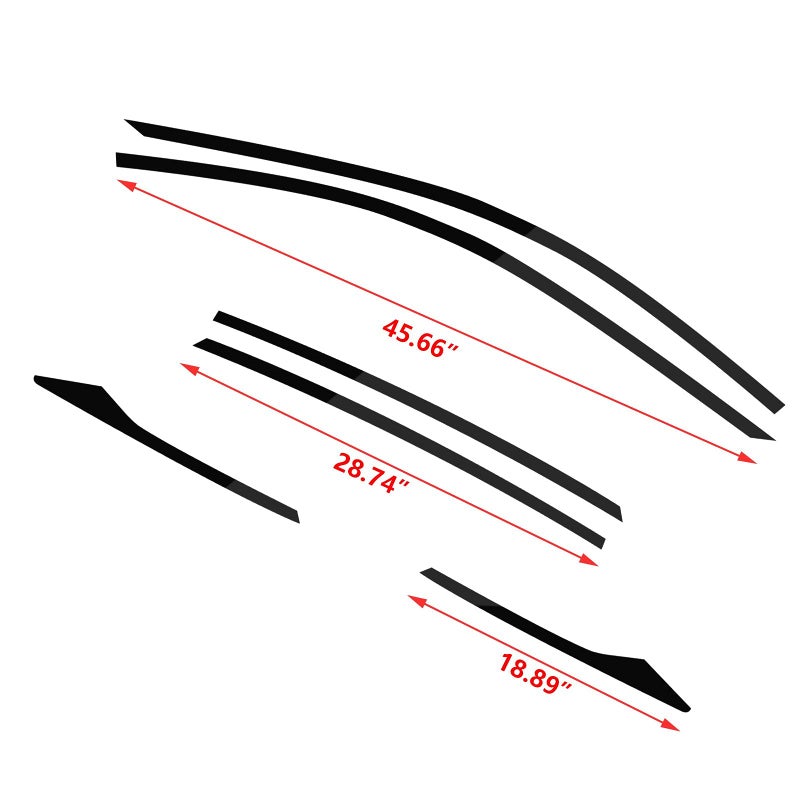 x xotic tech Chrome Delete Blackout Vinyl Overlay Car Door Window Edge Trim Sticker Accessories Compatible with Honda Civic Sedan 2016-2021 (Glossy Black) - Image 2