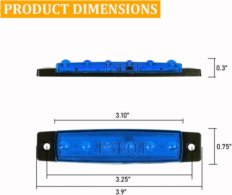 PSEQT 10 Pcs LED Rock Strip Lights Car Exterior Underglow Wheel Fender Well Lighting Kits Waterproof for Golf Cart Wrangler Offroad Truck RV UTV ATV Snowmobile (Blue) Local market compliant trusted quality - Image 4