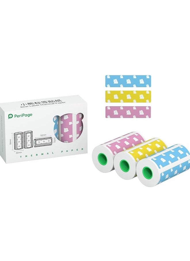 PeriPage Peripage 15 mm Bear Label Paper, 56 mm x 30 mm Size  - Image 1