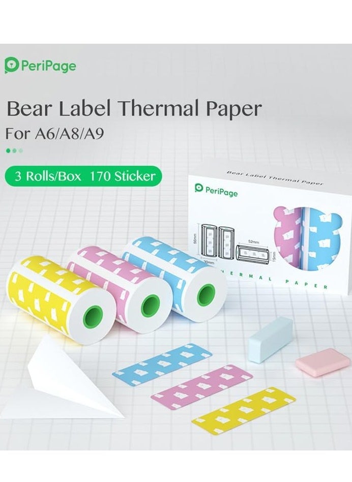 PeriPage Peripage 15 mm Bear Label Paper, 56 mm x 30 mm Size  - Image 2