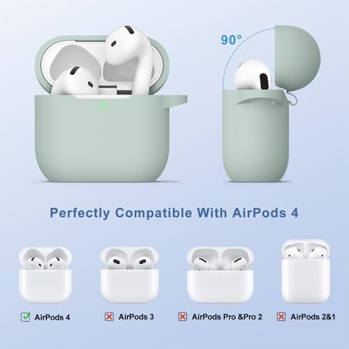 Meliya Case for AirPods 4 (2024), Wireless Charging, Powerful Drop Protection, Tough Magnetic Cover with Cleaning Pen for Apple AirPods 4th Generation- Cyan - Image 4