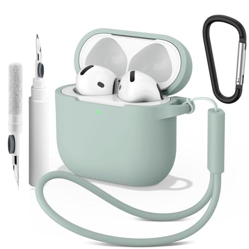 Meliya Case for AirPods 4 (2024), Wireless Charging, Powerful Drop Protection, Tough Magnetic Cover with Cleaning Pen for Apple AirPods 4th Generation- Cyan - Image 1