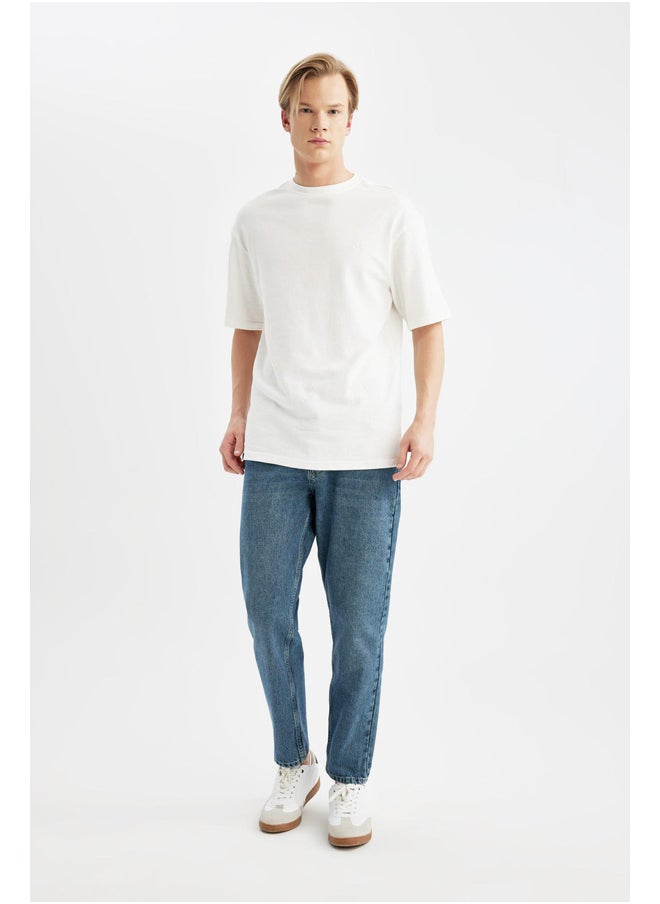 DeFacto - Man Comfort Fit Crew Neck Short Sleeve Knitted T-Shirt - Image 1
