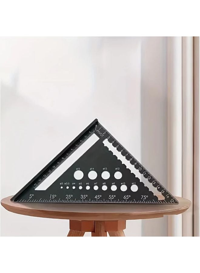 7 Inch Red Metric Inch Multifunctional Triangle Ruler 90 Degree Angle Measuring Tool - Image 5