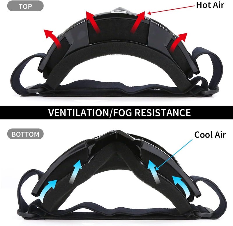 JAMIEWIN Motocross Goggles for ATV Dirt Bike Motorcycle UTV MX Offroad Riding - Anti UV Dustproof Anti Fog Racing Skiing Goggles for Men Women Youth Kids - Image 5