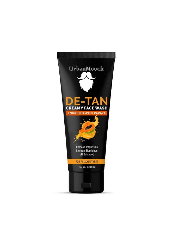 UrbanMooch Detan Face Wash For Men ; Tan Removal Facewash With Papaya Fruit Extract ; Antiblemish Face Wash 100 Ml - Image 1