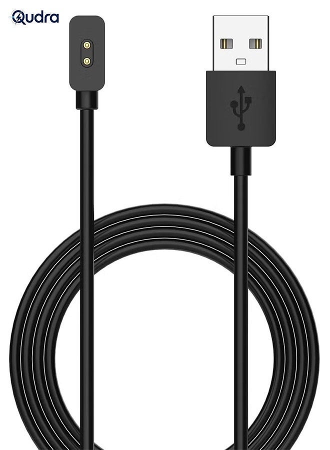 Qudra Charger Compatible with Xiaomi Smart Band 9/9 Pro/9 Active/8/8 Pro/8 Active/Redmi Watch 5/5 Active/5 Lite/4/3 Active/Redmi Smart Band 2, Charging Dock with 3.3ft/1m USB Charging Cable - Image 1