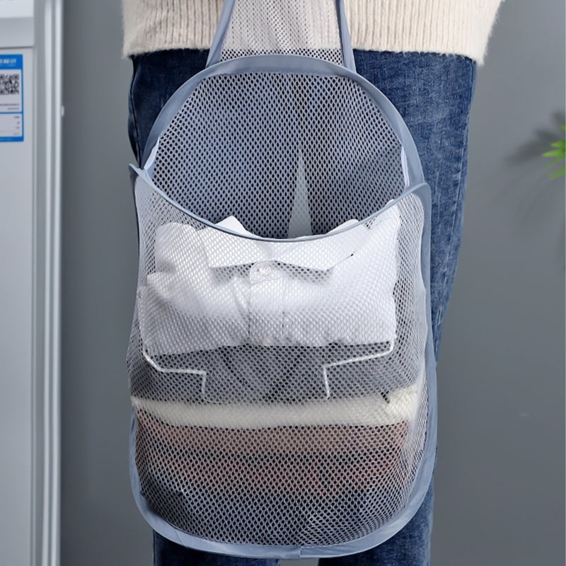 4 pcs Folding Laundry Wall Baskets Sundries Organizer Basket Home Wall Baskets - Image 2