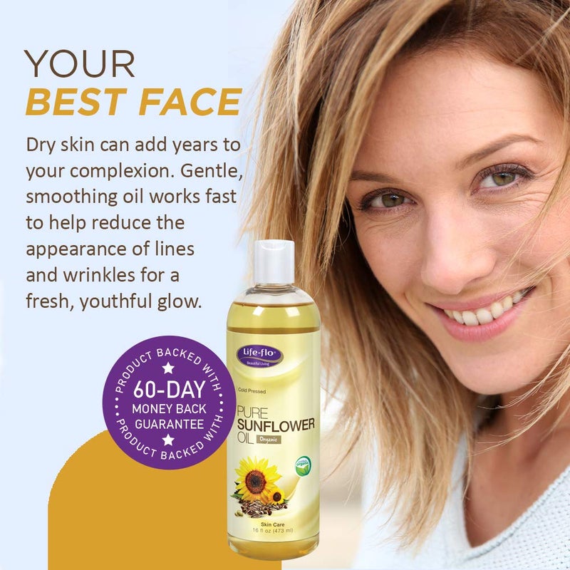 LIFE-FLO Carrier Oil | 16oz (Pure Sunflower Oil) - Image 3