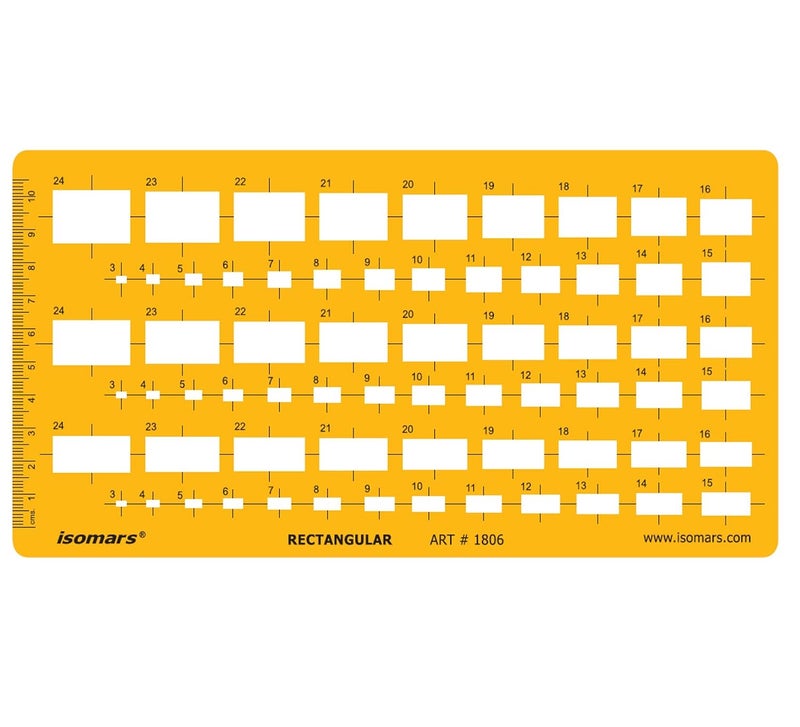 Isomars Technical Drawing Drafting Templates Set of 4 - Image 5