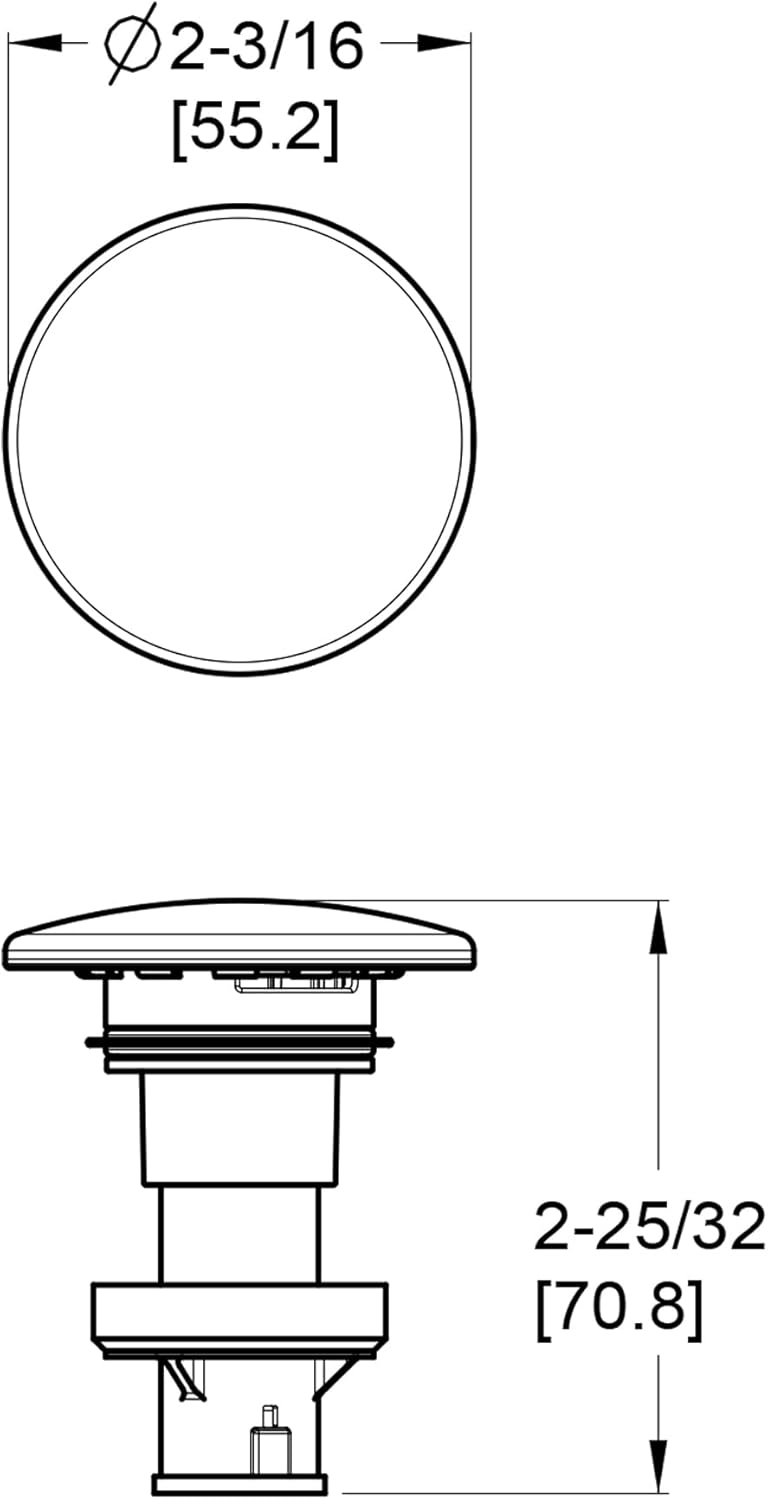 Pfister , 972-098J, Push & Seal Replacement Stopper, Brushed Nickel - Image 4