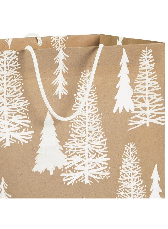 Hallmark Assorted Christmas Gift Bags, Recyclable Kraft Brown with Snowflake, Plaid and Trees (8 Bags: 3 Small 6", 3 Medium 9", 2 Large 13") for Holiday Parties, Hanukkah, Winter Weddings - Image 3