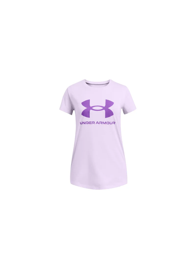 UNDER ARMOUR Girls' Sportstyle Logo Short Sleeve T-shirt