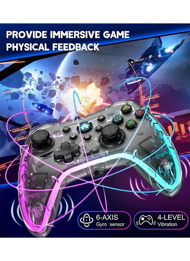 Sweet seven Wireless Pro Controller for Nintendo Switch - Turbo Support, Wake-up Function, Adjustable LED  - Image 3