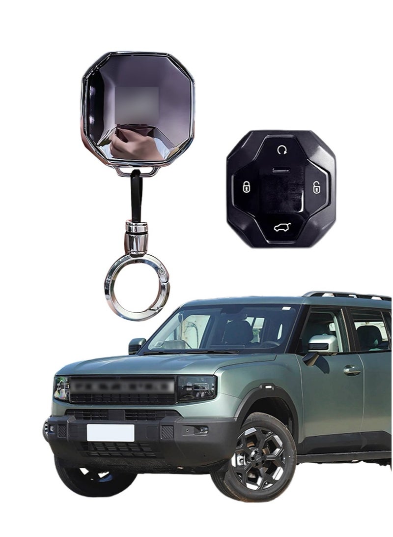 JETOUR The car key protector is suitable for the 1:1 special design and development of Jetour T2 gasoline car and hybrid car key bag, with fashionable appearance, wear resistance and anti-falling, which better protects the original car key. - Image 1