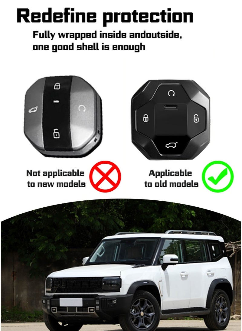 JETOUR The car key protector is suitable for the 1:1 special design and development of Jetour T2 gasoline car and hybrid car key bag, with fashionable appearance, wear resistance and anti-falling, which better protects the original car key. - Image 2