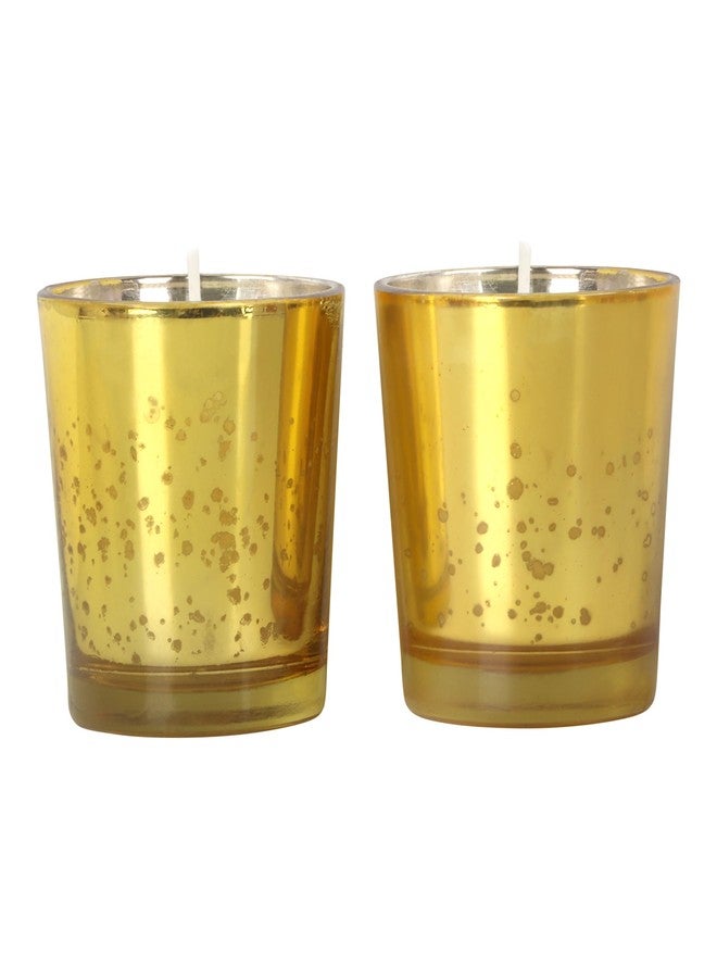 Quace عبوة من شمعتين معطرتين برائحة الياسمين من كوايس - شموع نذرية زجاجية ذهبية لتزيين المنزل والاسترخاء وتقديمها كهدية - Image 3