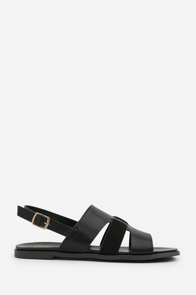 Where's That From 'Violet' Flat Sandals With Multi Strap Detail And Buckle Closure