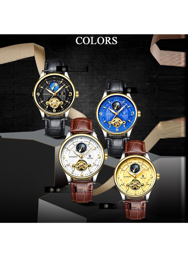 تيفيز ساعة كرونوغراف مقاومة للماء بسوار من الجلد طراز 1J2971S للرجال - Image 2