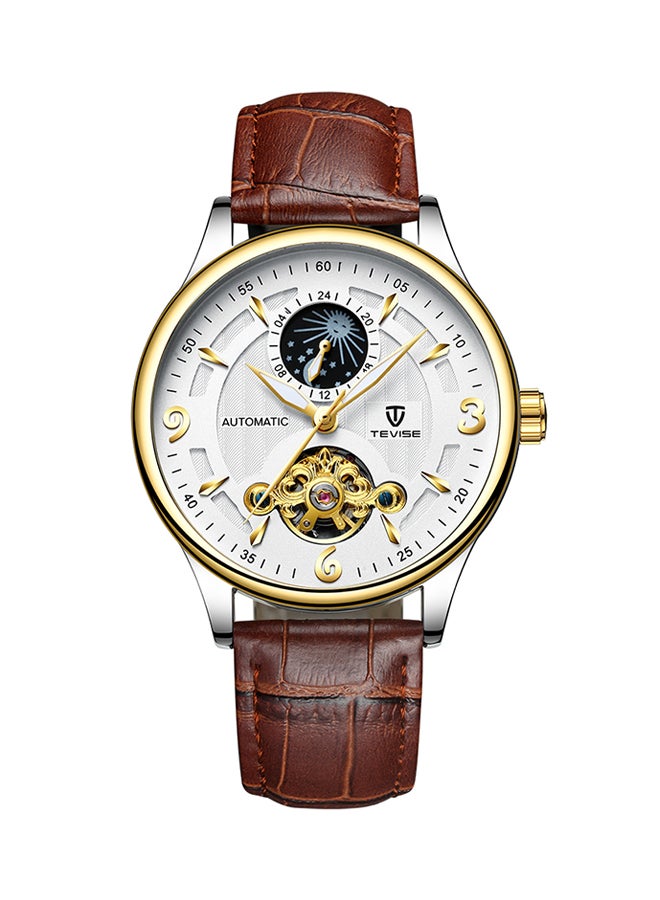 تيفيز ساعة كرونوغراف مقاومة للماء بسوار من الجلد طراز 1J2971S للرجال - Image 1