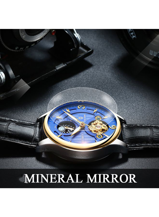 تيفيز ساعة كرونوغراف مقاومة للماء بسوار من الجلد طراز 1J2971S للرجال - Image 3