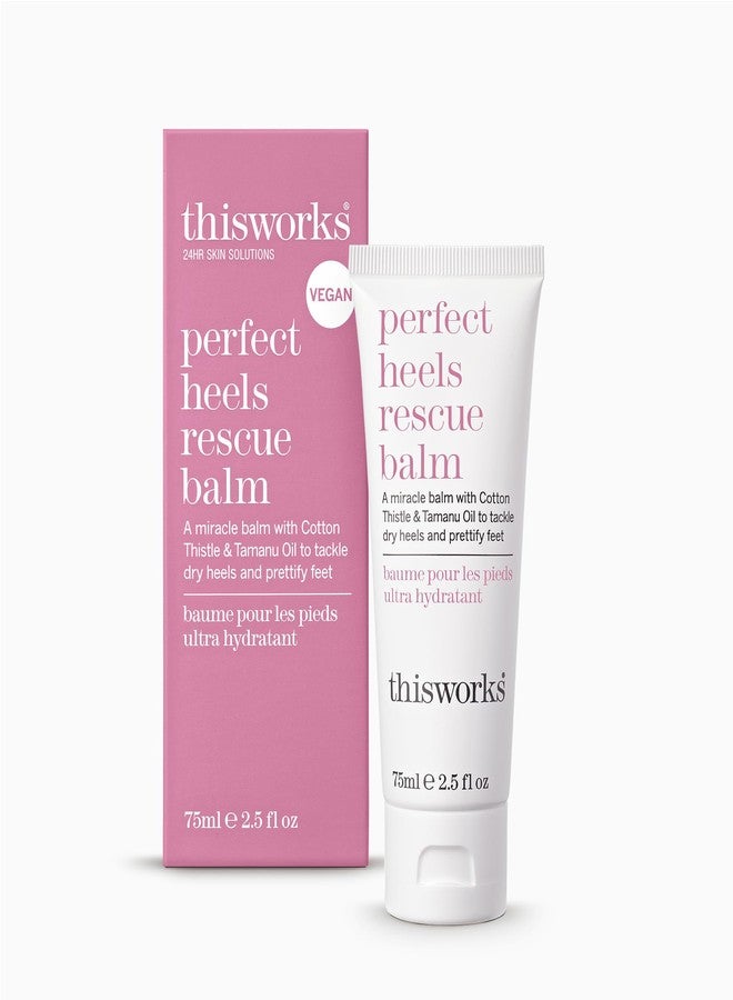 THISWORKS This Works Perfect Heels Rescue Balm: A Natural Vegan Formula to Nourish, Repair and Moisturise with Cotton Thistle, Lemon and Lavender Essential Oils, Silicone Free, 75ml - Image 1