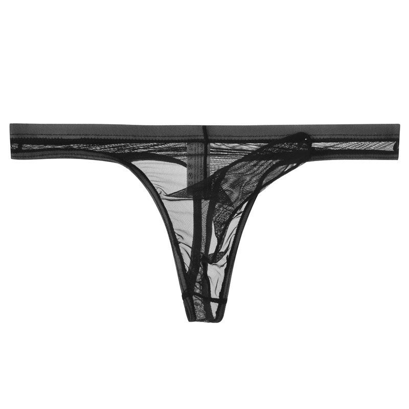 Mens Ultra-Thin Mesh Thong Breathable Elephant Trunk Underwear Skin color  - Image 3