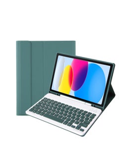 For Samsung TabS9FE11 Inch 2023 Protective Cover Wonderful Control Magnetic Suction Colorful Backlit Bluetooth Keyboard Soft Shell-Color:Night Green-Bluetooth Keyboard-Product Type:Samsung Tab S9 FE 10.9 Inch SM-X510/X516