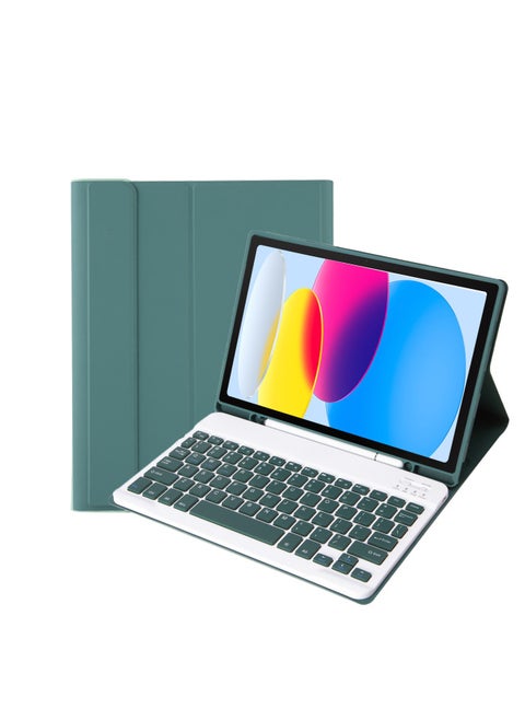 For Samsung TabS9FE11 Inch 2023 Protective Cover Wonderful Control Magnetic Suction Colorful Backlit Bluetooth Keyboard Soft Shell-Color:Night Green-Bluetooth Keyboard-Product Type:Samsung Tab S9 FE 10.9 Inch SM-X510/X516