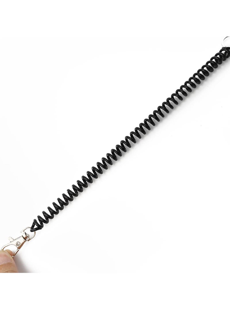 Excefore - Retractable Coil Spring Keychains, 14 Pcs Spiral Elastic Cord Coil Keychain Strap Theftproof Anti-lost Stretch Cord Safety Key Ring with Metal Lobster Clasp for Keys Wallets Cellphone (7 Colors) - Image 1